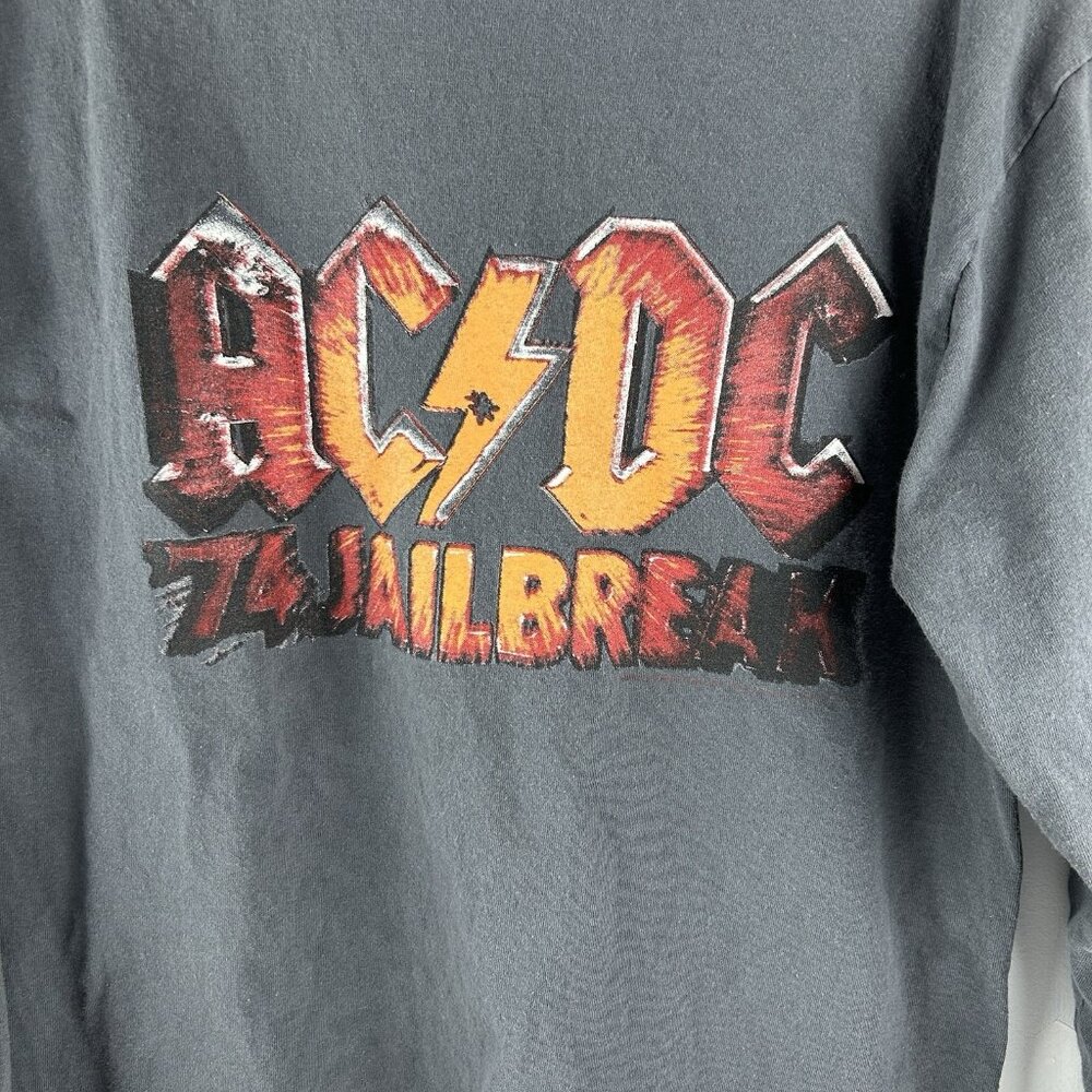 AC/DC 2005 Jailbreak 74 Long Sleeve T-Shirt M Gray, with Logo Design - Picture 3 of 8